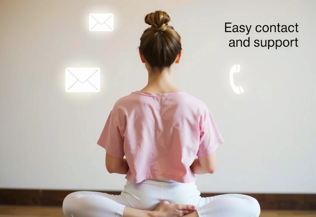 A person meditating with a subtle overlay of digital communication icons, symbolizing connection and support.
